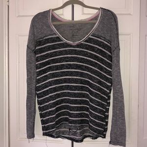 Free People Knit Long Sleeve Striped Shirt Size S